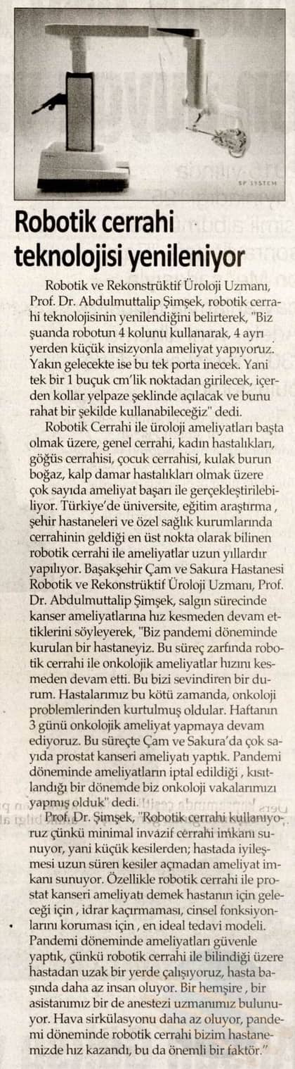 İstanbul Gazetesi - Robotik cerrahi ve kozmetik sonuçlar